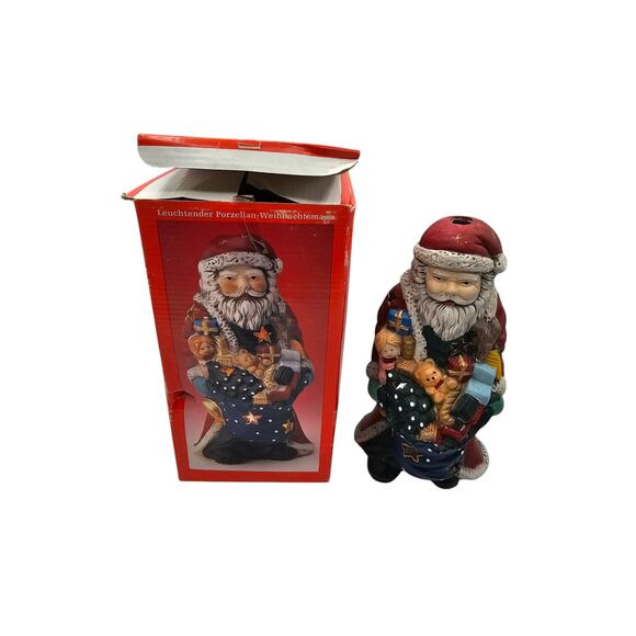 Vintage 1970s Canta Claus Tea light Candle Holder Display - Picture 2 of 5